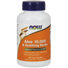 Aloe 10,000 & Soothing Herbs - 90 vcaps NOWFOODS