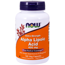 Alpha Lipoic Acid with Grape Seed Extract & Bioperine, 600mg - 120 vcaps NOWFOODS