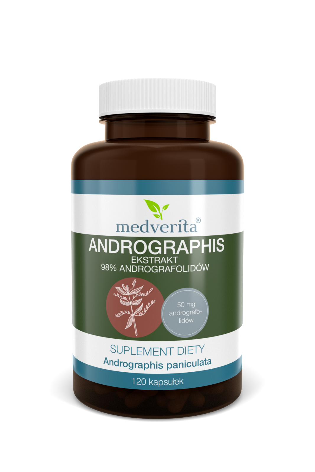 Andrographis ekstrakt 98% andrografolidów - 120kp Medverita
