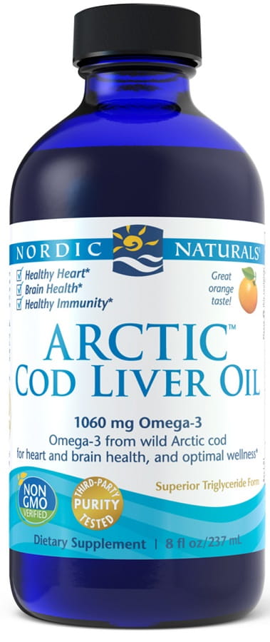 Arctic Cod Liver Oil, 1060mg Strawberry - 237 ml. Nordic Naturals