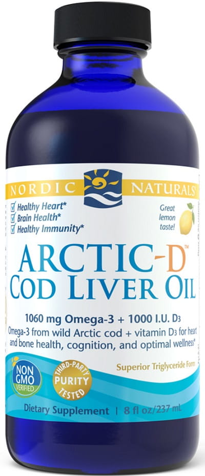 Arctic-D Cod Liver Oil, Lemon - 237 ml. Nordic Naturals