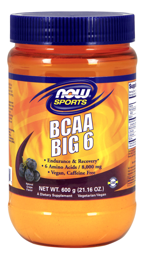 BCAA Big 6 Powder grapeflavor 600g Nowfoods