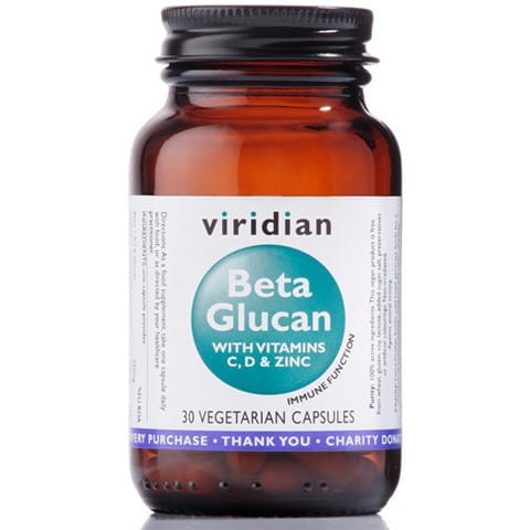 Beta Glukan z witaminami C, D oraz Cynkiem 30kp Viridian