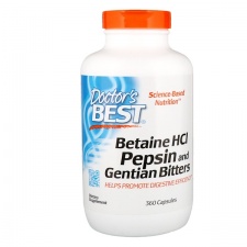 Betaine HCl Pepsin & Gentian Bitters - 360 caps DrBest