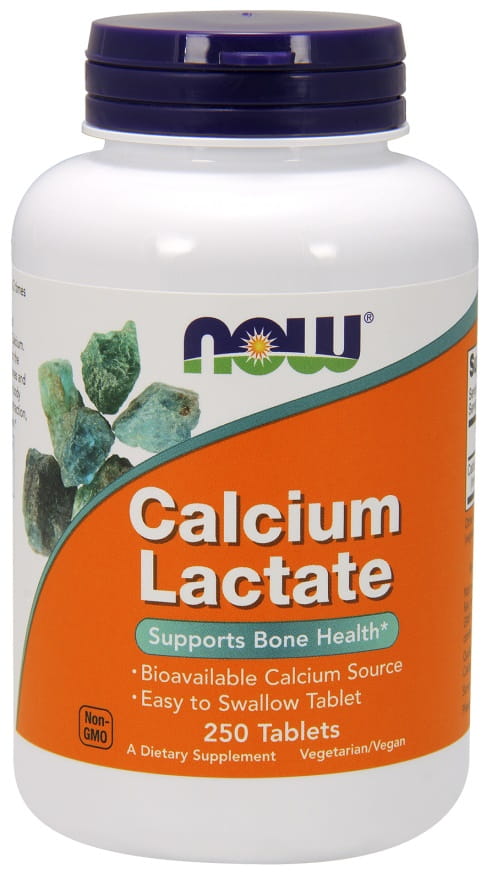 Calcium Lactate - 250 tablets Nowfoods