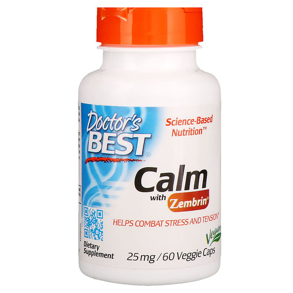 Calm with Zembrin, 25mg - 60 vcaps DrBest
