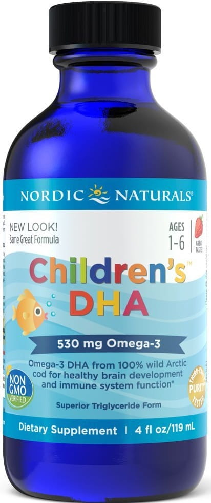 Children\'s DHA, 530mg Strawberry - 119 ml. Nordic Naturals