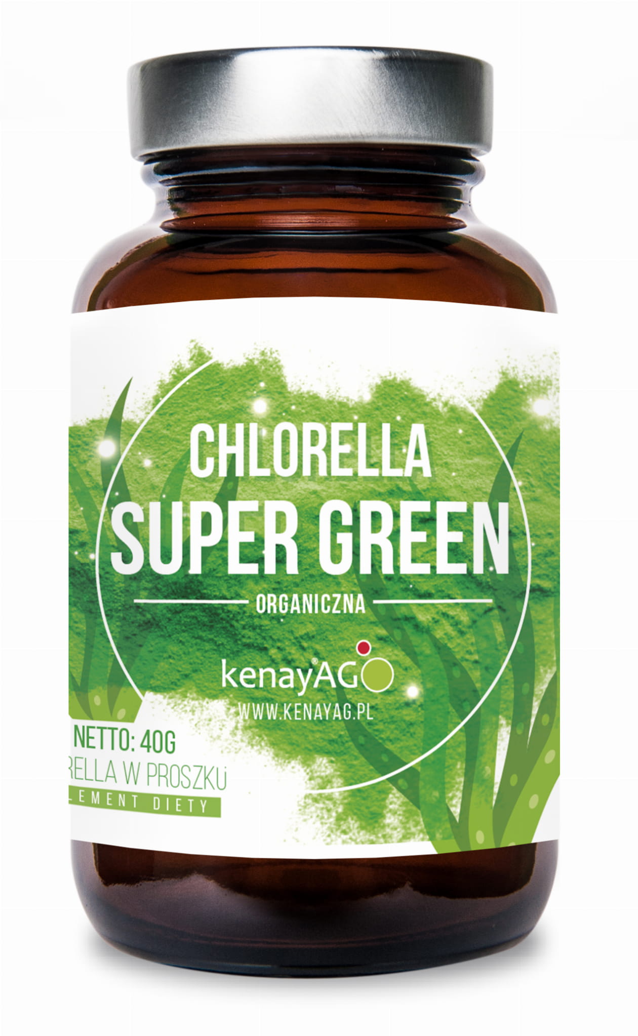 Chlorella organ. Super Green 40 g Kenay