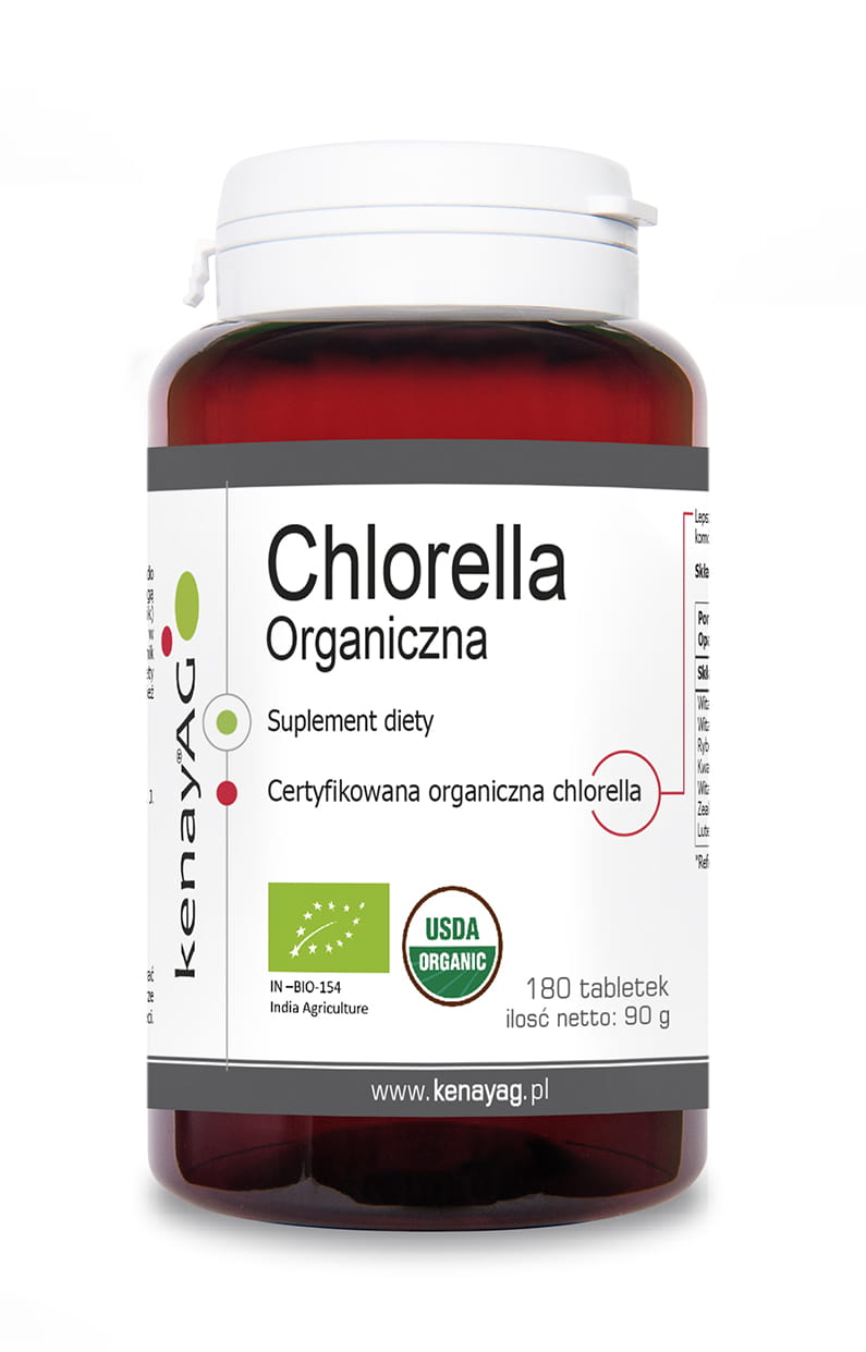 Chlorella organiczna w tabletkach 180 tabl. Kenay