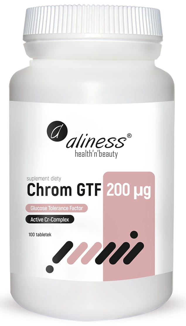 Chrom GTF Active Cr-Complex 200 µg x 100 tabletek vege Aliness