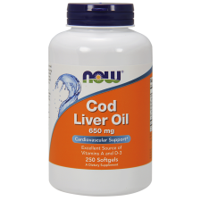 Cod Liver Oil 650 mg TRAN Z DORSZA 250kp NOWFOODS