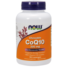 CoQ10 with Lecithin & Vitamin E, 200mg (Chewable) - 90 lozenges NOWFOODS
