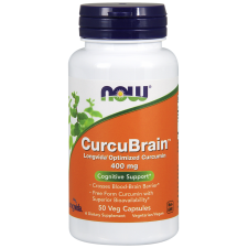 CurcuBrain, Cognitive Support, 400 mg, 50 Veggie kaps NowFoods