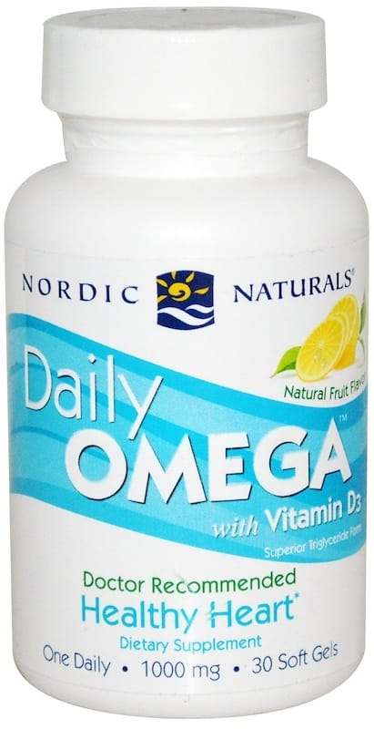 Daily Omega with Vitamin D3, Natural Fruit - 30 softgels Nordic Naturals