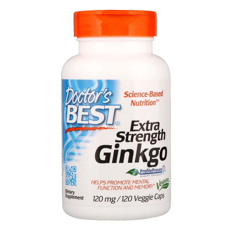 Extra Strength Ginkgo, 120 mg, 120 Vcaps Doctor\'s Best,