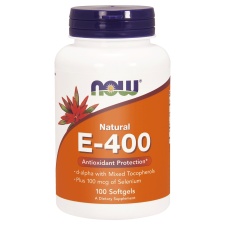 E-400 Natural – Witamina E 400 + SELEN – 100k Nowfoods