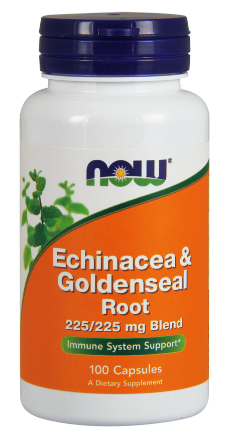 Echinacea & Goldenseal Root - 100 kapsułek Nowfoods