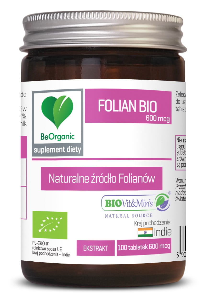Folian BIO 600mcg x 100 tabletek Aliness