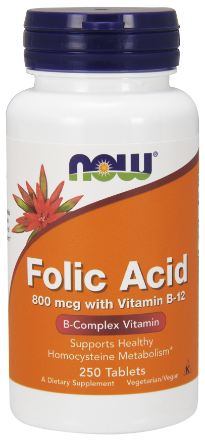 ​NOW FOODS Folic Acid 800mcg - 250tabs