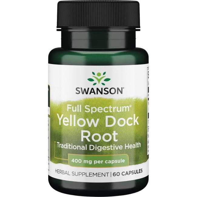 Full Spectrum Yellow Dock Root, 400mg - 60 caps Swanson