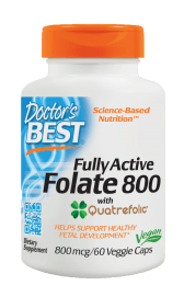 Fully Active Folate 800 with Quatrefolic, 800mcg - 60 vcaps DrBest
