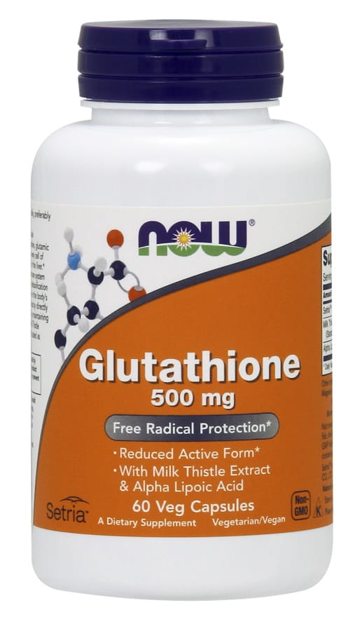 Glutathione with Milk Thistle Extract & Alpha Lipoic Acid - 500mg - 60 vcaps Nowfoods