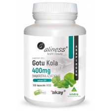 Gotu Kola (Centella asiatica, wąkrotka azjatycka) 400 mg x 100 Vege caps Aliness
