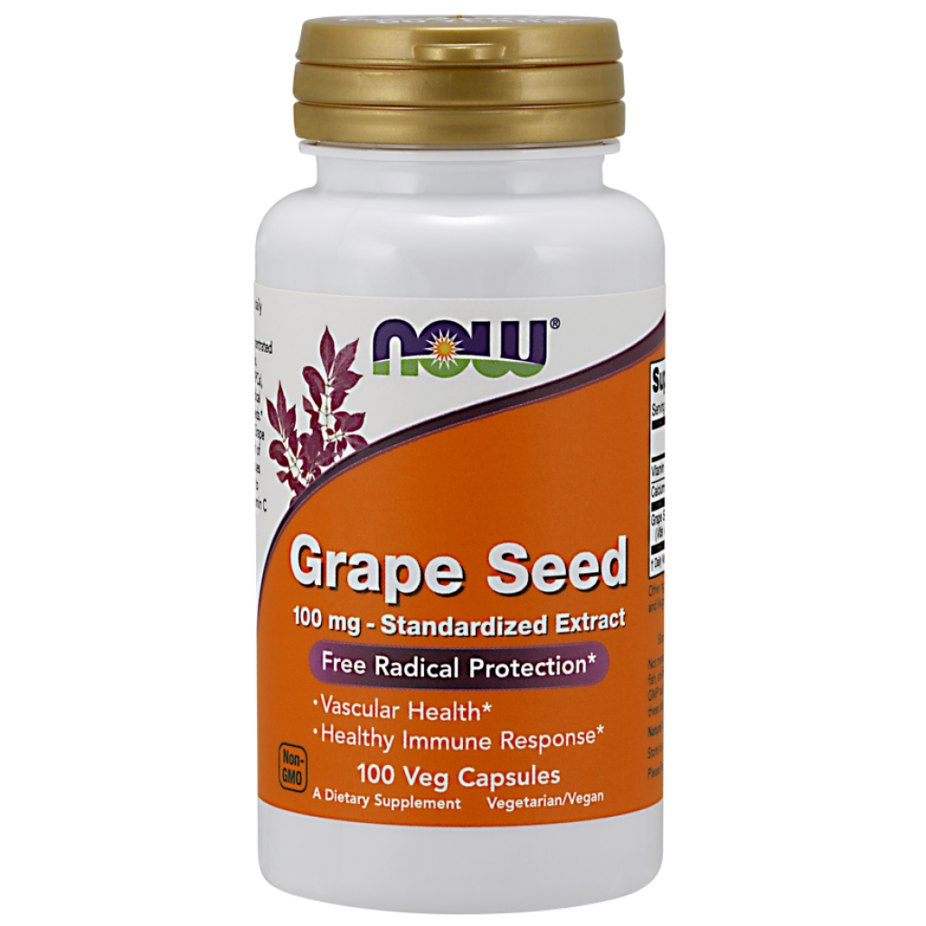 Grape Seed, 100mg - Standardized Extract - 100 vcaps NOWFOODS