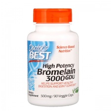 High Potency Bromelain 3000 GDU, 500mg - 90 vcaps DrBest