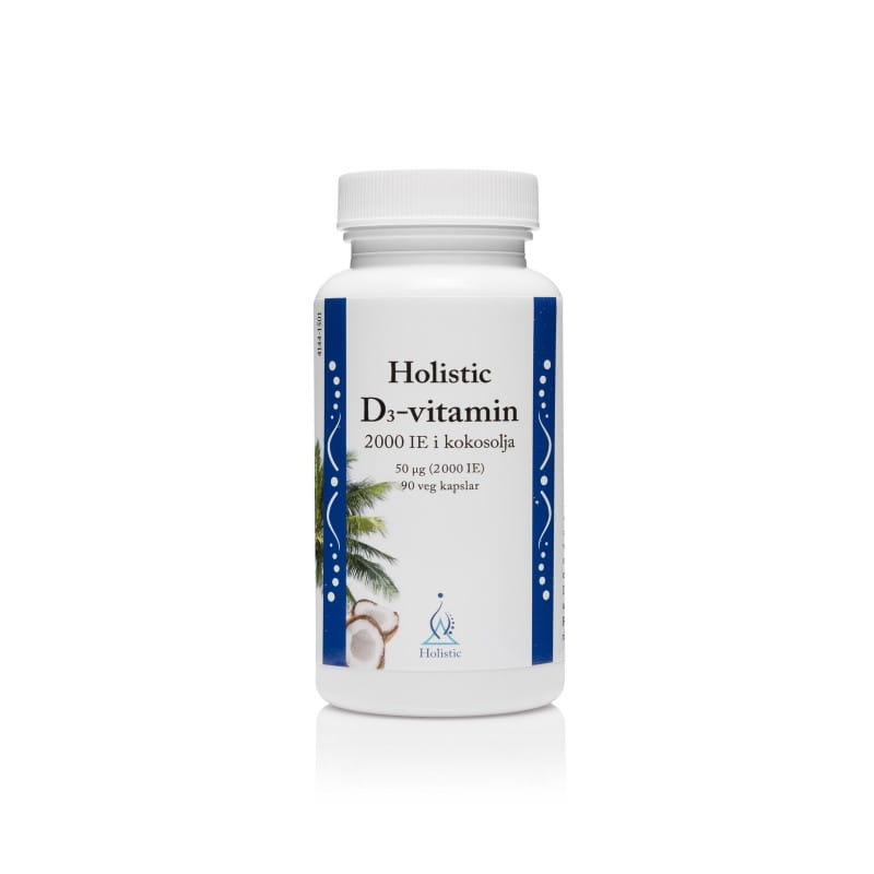 Holistic D-vitamin i kokosolja 2000 (eko olej kokosowy, 50 μg cholekalcyferol)