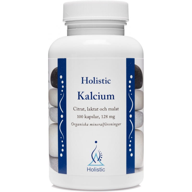 Holistic Kalcium 128mg (organiczny wapń- jabłczan, cytrynian i mleczan wapnia)