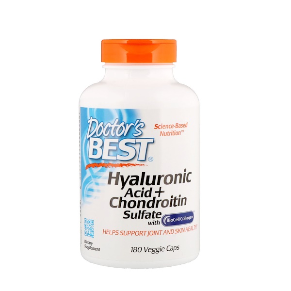 Hyaluronic Acid + Chondroitin Sulfate with BioCell Collagen - 180 caps DrBest