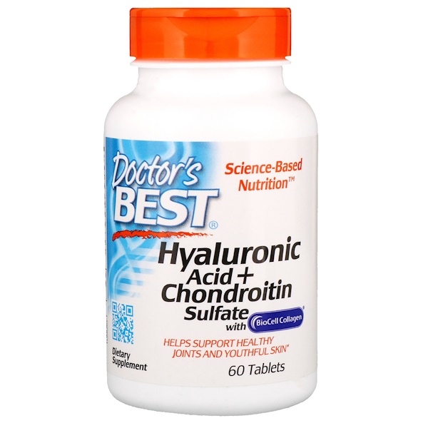 Hyaluronic Acid + Chondroitin Sulfate with BioCell Collagen - 60 caps DrBest