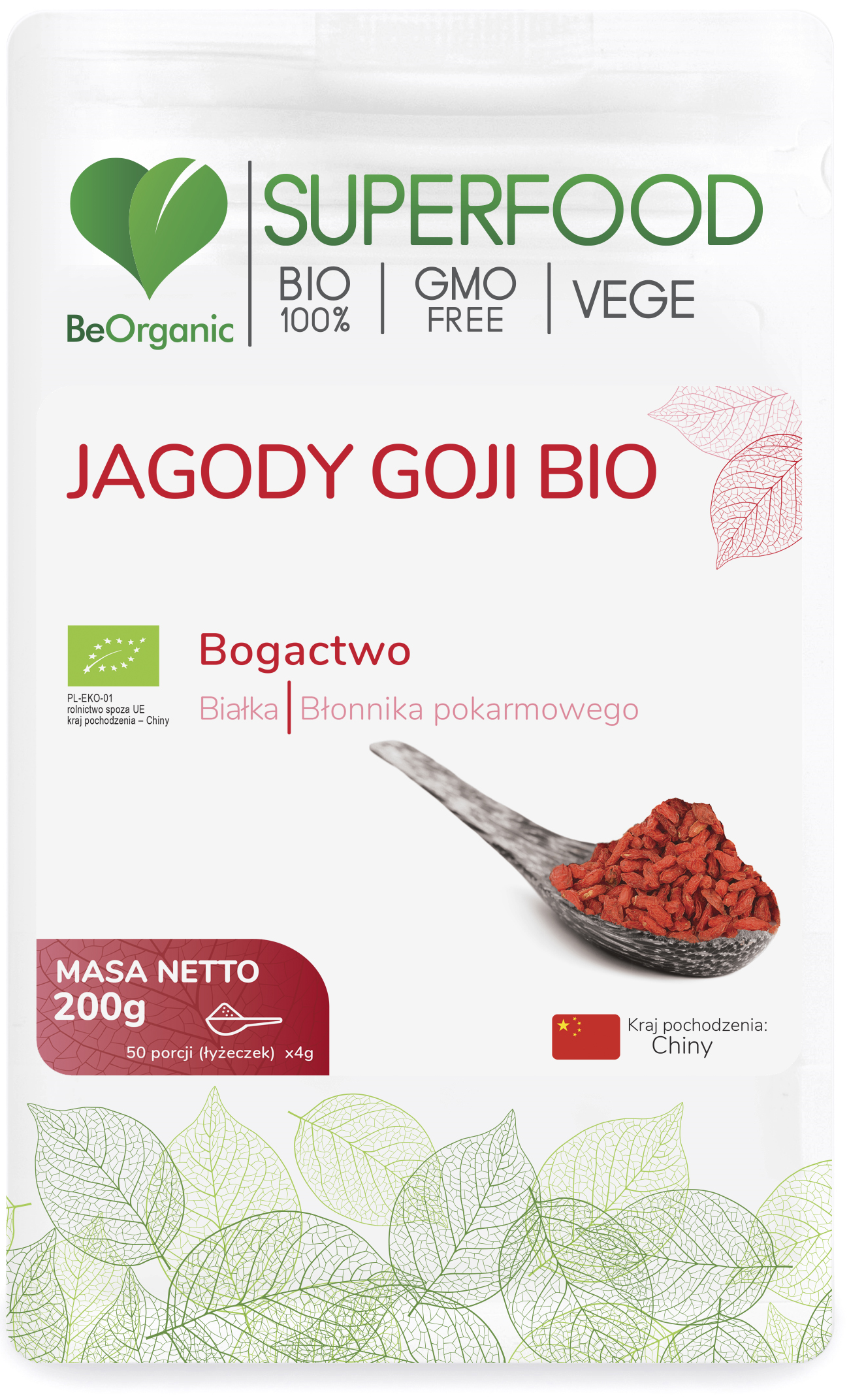Jagody Goji BIO 200g BeOrganic