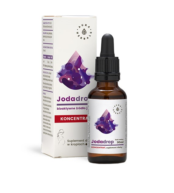 Jodadrop - bioaktyne źródło jodu, koncentrat - krople (30ml)  Auraherbals