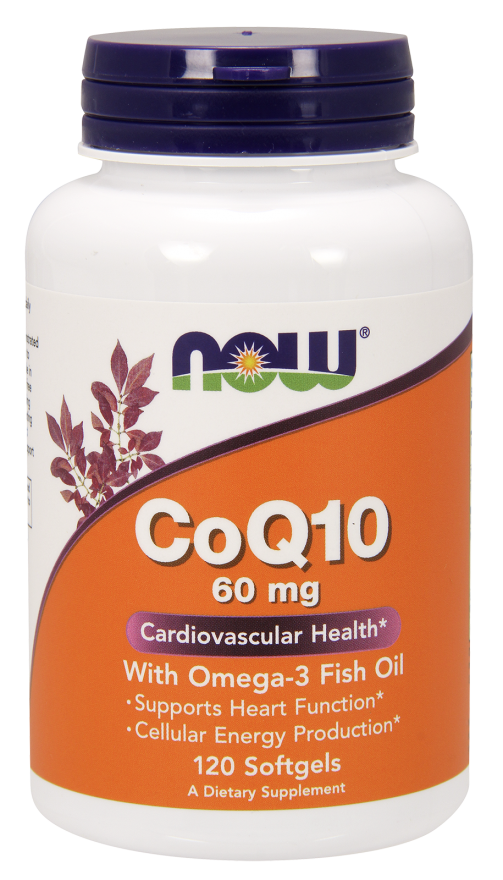 Koenzym Q10 60 mg + Omega 3 Oleje rybne - 120 kapsułek Nowfoods