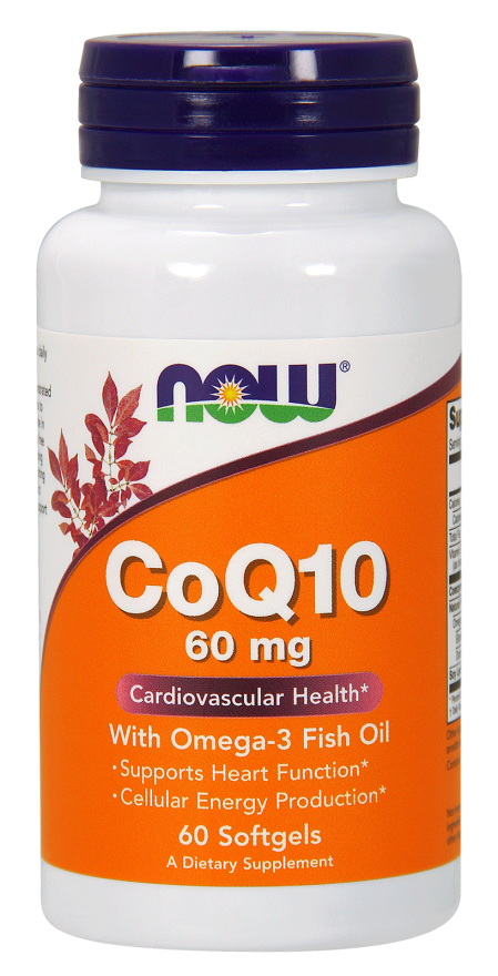 Koenzym Q10 60 mg + Omega 3 Oleje rybne - 60 kapsułek Nowfoods