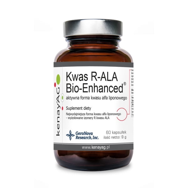 Kwas R-ALA Bio-Enhanced aktywna forma kwasu liponowego 60kaps KENAY