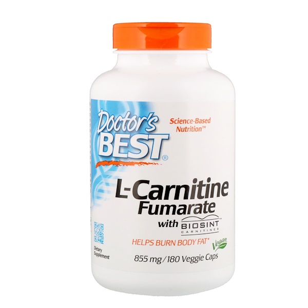 L-Carnitine Fumarate - 855mg - 180 vcaps DrBest