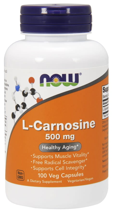 L-Carnosine - 500mg - 100 vcaps Karnozyna Nowfoods