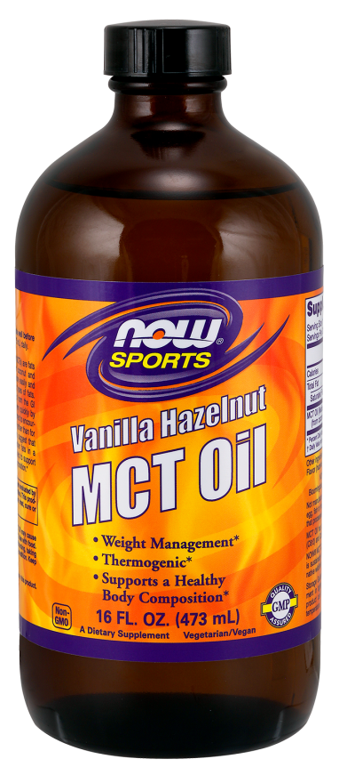 MCT oil 473ml orzech-wanilia Nowfoods
