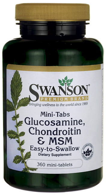 Mini-Tabs glukozamina, chondroityna i MSM750/600/300 mg 360 tabl Swanson
