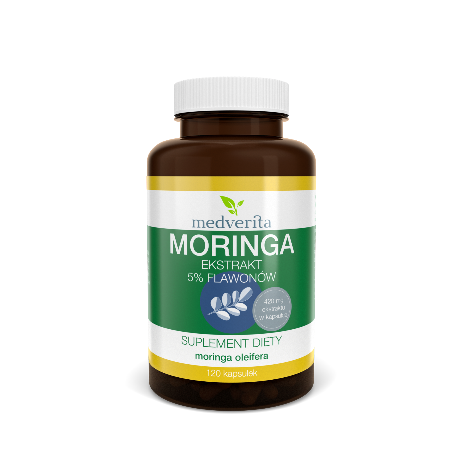 Moringa ekstrakt 5% flawonów 120 kapsułek Medverita