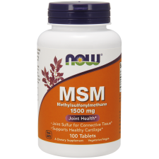 MSM 1500mg - Suplement na Zdrowie Stawów i Elastyczność Skóry - 100 Tabletek od NOW Foods