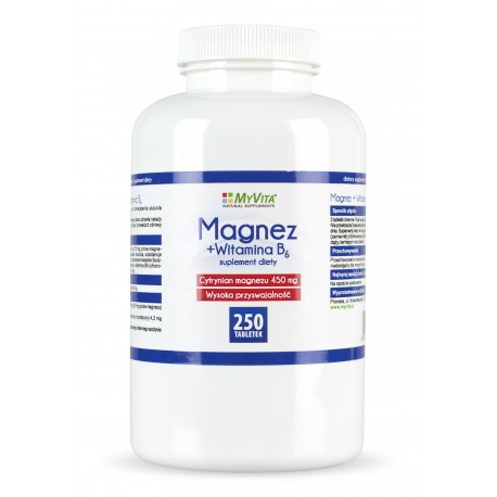 Magnez +witamina B6 MyVita 250 tabl.