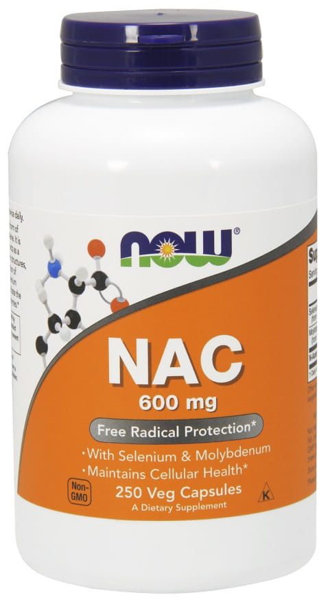 NAC z selenem i molibdenem - 600mg - 250 vcaps Nowfoods
