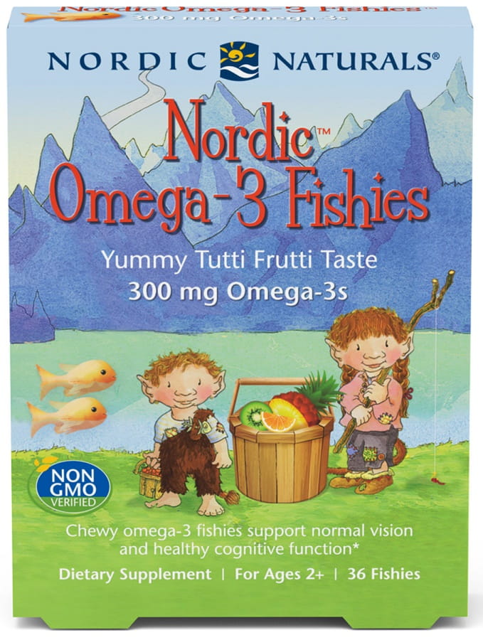 Nordic Omega-3 Fishies, 300mg Yummy Tutti Frutti Taste - 36 fishies Nordic Naturals