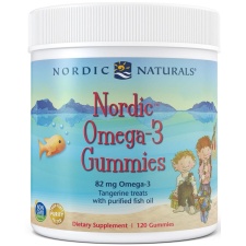 Nordic Omega-3 Gummies, 82mg Tangerine Treats - 120 gummies Nordic Naturals