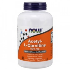 ACETYL L-CARN 500mg 200 VCAPS Nowfoods