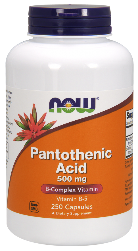 Kwas pantotenowy, 500 mg, 250 kapsułek Nowfoods